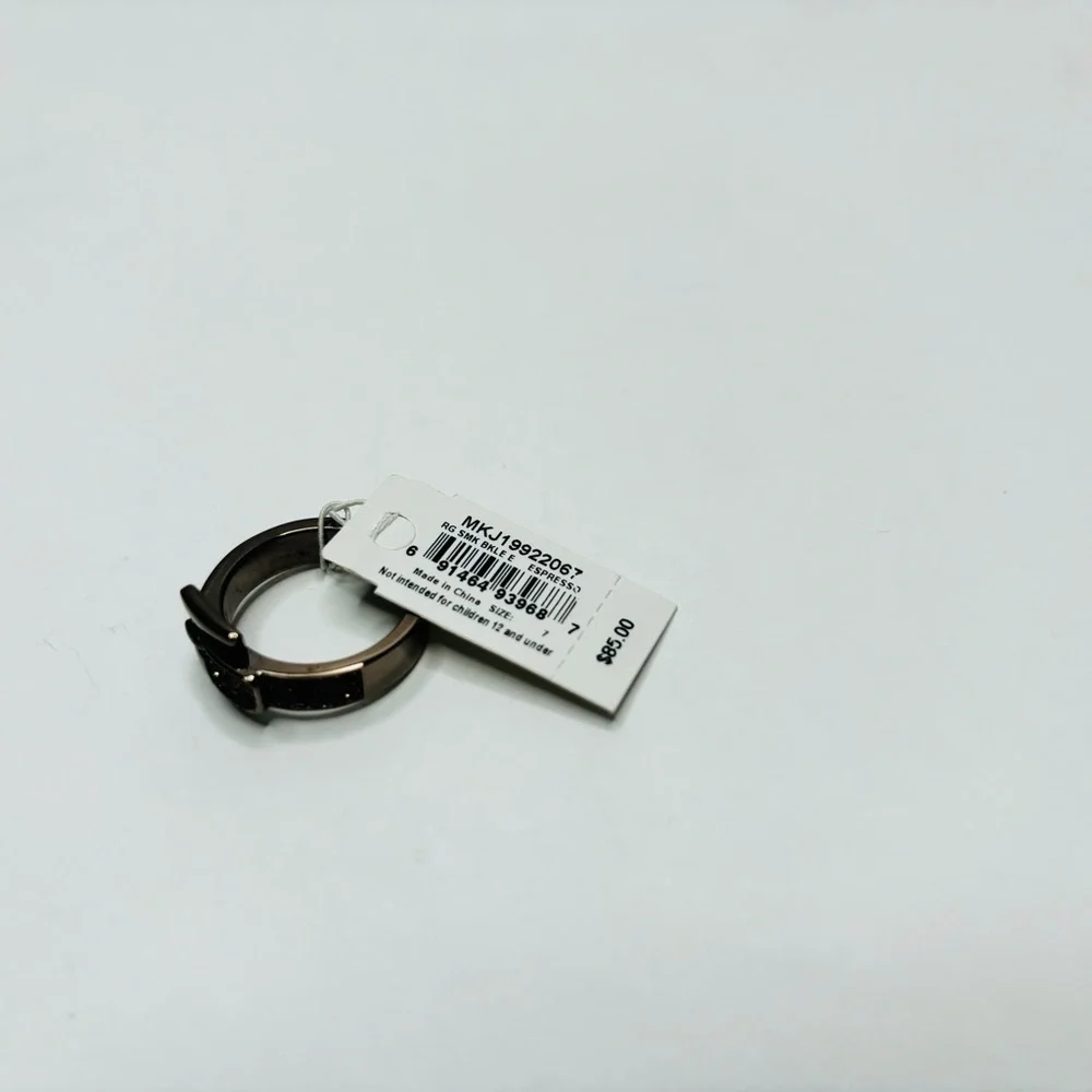 MICHAEL KORS Espresso Buckle Ring Size 7